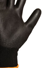 Cargue la imagen en el visor de la galería, Guante de nylon negro con palma de poliuretano 6605