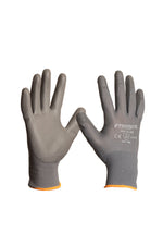 Cargue la imagen en el visor de la galería, Guante de nylon gris con palma de poliuretano 6615