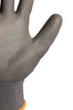 Cargue la imagen en el visor de la galería, Guante de nylon gris con palma de poliuretano 6615