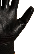 Cargue la imagen en el visor de la galería, Guante de nylon negro con nitrilo en palma 6816