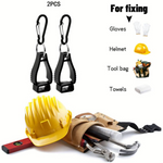 Cargue la imagen en el visor de la galería, Clip sujeta guantes negro 2 piezas